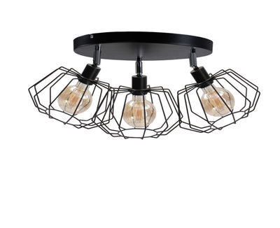 Keter Lighting Luna 3L ceiling lamps E27 H 35.0cm