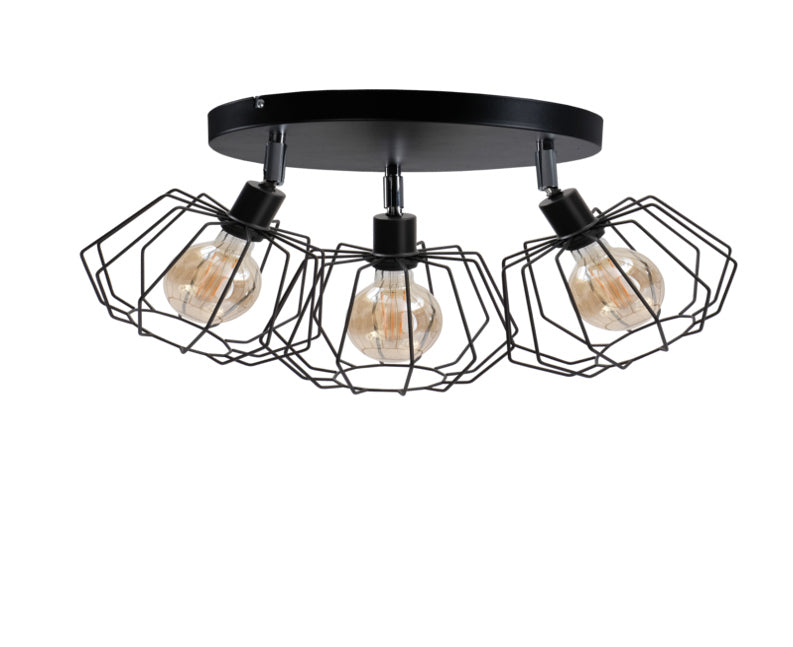 Keter Lighting Luna 3L ceiling lamps E27 H 35.0cm