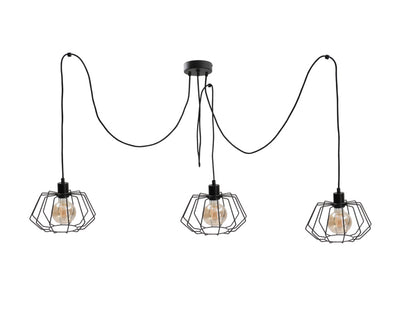 Keter Lighting Luna 3L pendants E27 H 180.0cm