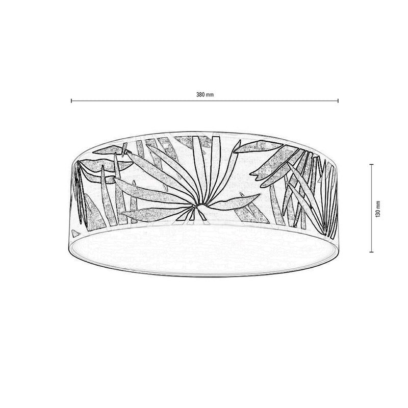 Britop Lighting Hoja lámpara de techo empotrada E27, P 38-58cm