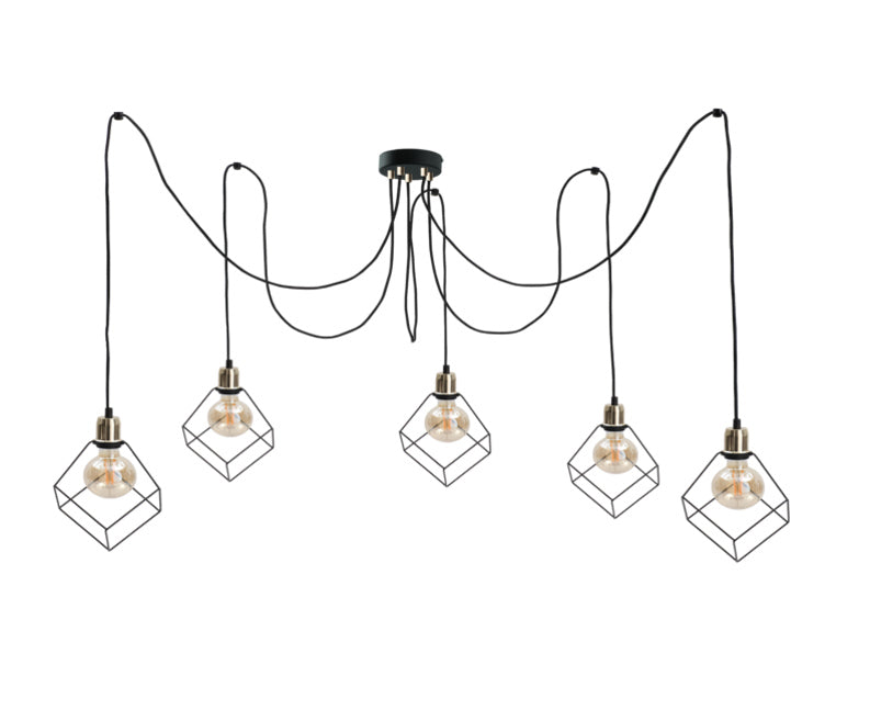 Keter Lighting Ruben 5L pendants E27 H 180.0cm