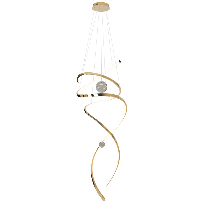 Maxlight Ritz 1L pendant lamp LED, gold, D 60cm