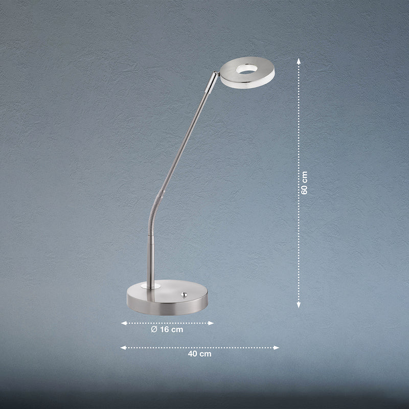 Fischer & Honsel Dent 1L table desk lamp H 60cm, LED