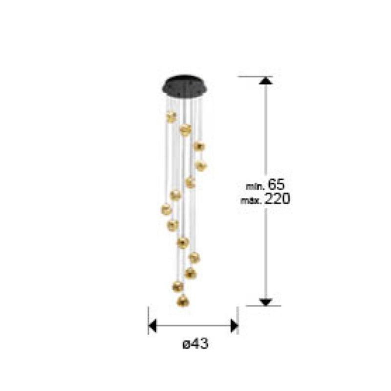 Schuller Zaria 13L pendant lamp D 43cm