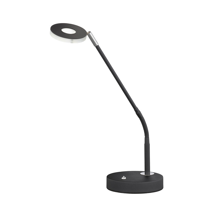 Lampada da tavolo Fischer & Honsel Dent 1L H 60 cm, LED nero