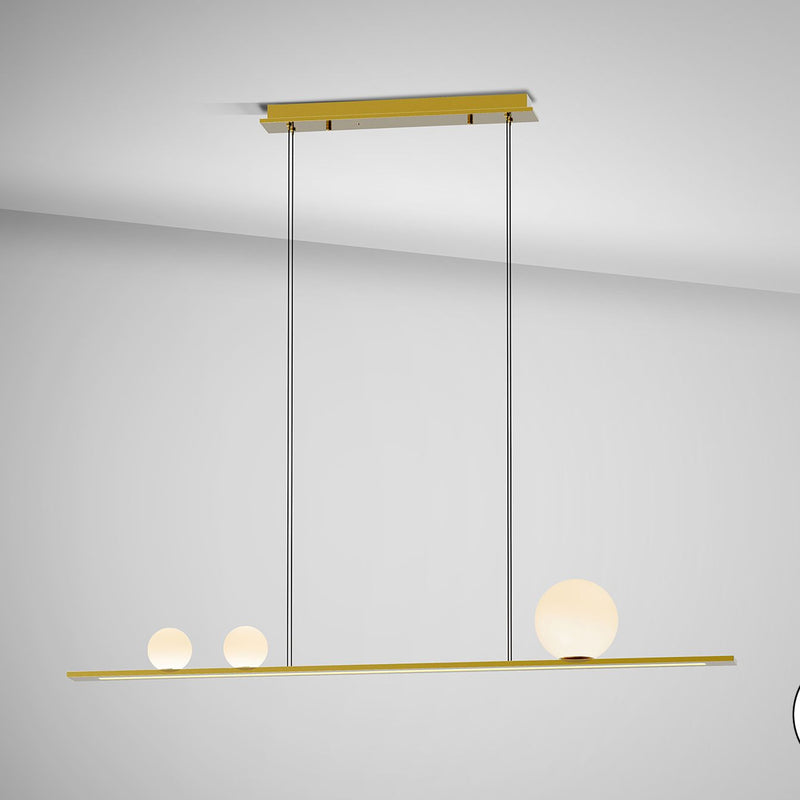 Schuller Mila 3L linear suspension ceiling lamp W 120cm