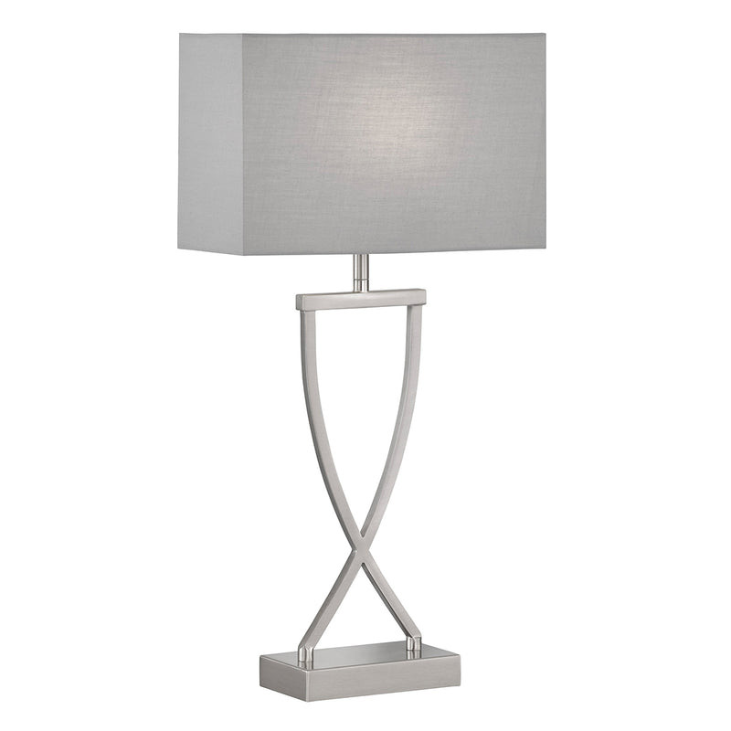 Lampada da tavolo Fischer & Honsel Anni 1L H 51 cm, nichel E27