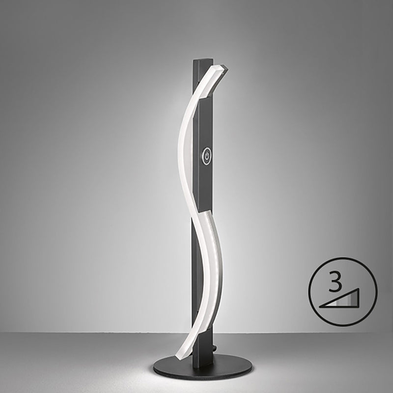 Lampada da tavolo Fischer & Honsel Bridge 1L, LED nero H 40cm