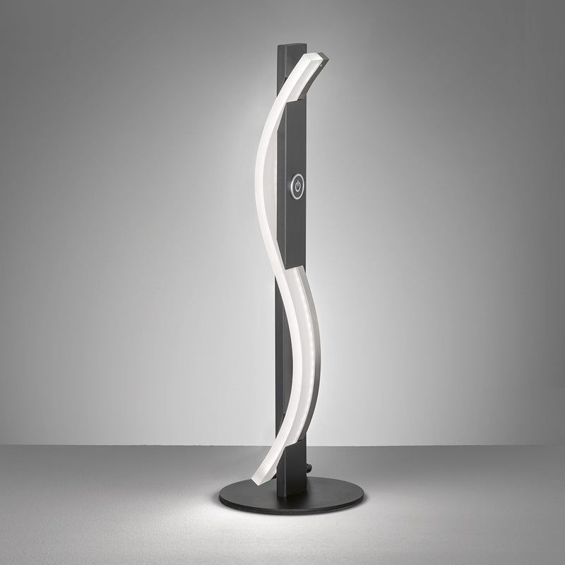 Lampada da tavolo Fischer & Honsel Bridge 1L, LED nero H 40cm