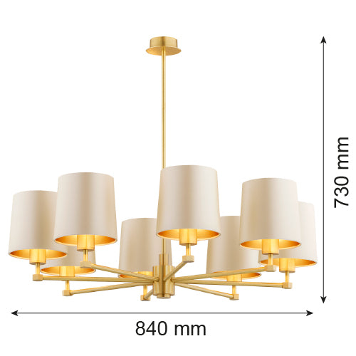 Argon Princeton 8L chandelier E27 H 73cm