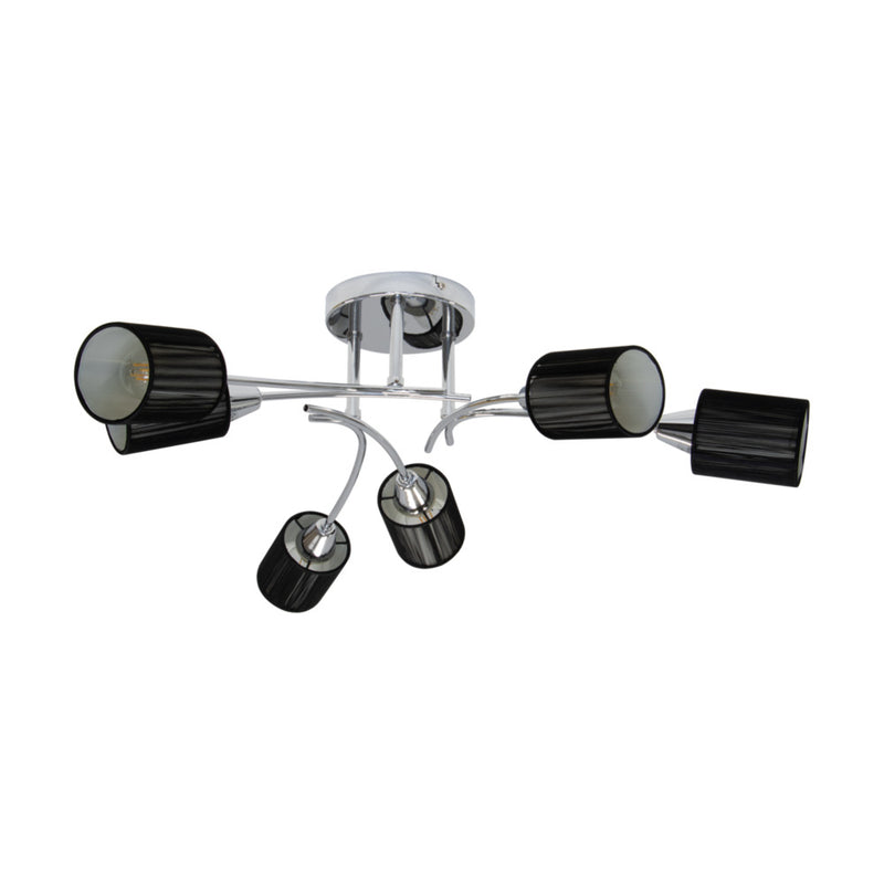 Ripoli Ceiling Lamp 6xE14 Max.9W Chrome/Black