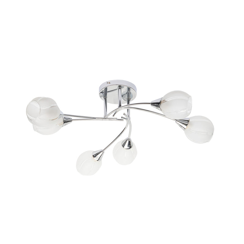 Ripoli Ceiling Lamp 6xE14 Max.40W Chrome/White