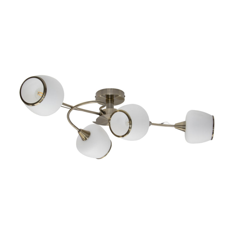 Marbella Ceiling Lamp 4xE14 Max.40W Patina/White