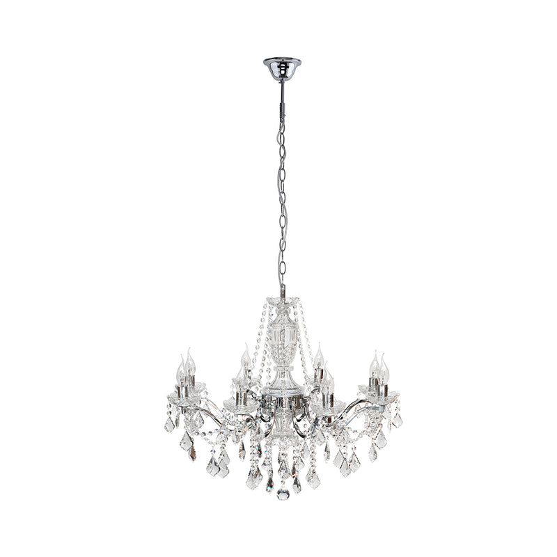 Odessa Chandelier 8xE14 Max.40W Chrome/Transparent