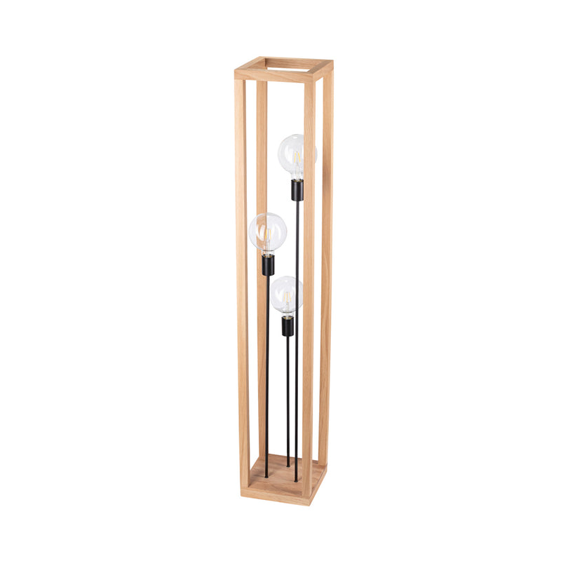 Kago Floor Lamp 3xE27 Max.60W Oiled Oak/Black