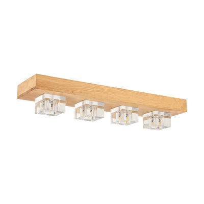 Tony Ceiling Lamp Incl.4xG4 LED 2,5W Oiled Oak/Transparent