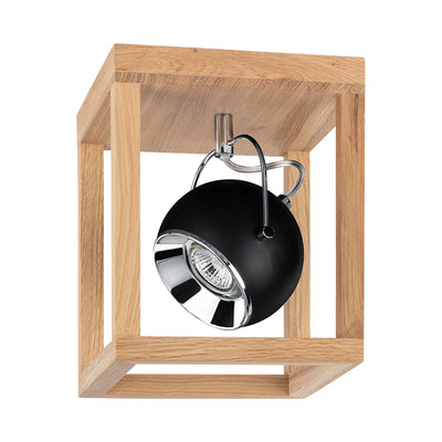 Roy Ceiling Lamp Incl.1xLED GU10 5W Oiled Oak/Black