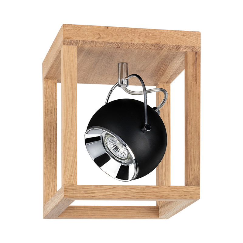 Roy Ceiling Lamp Incl.1xLED GU10 5W Oiled Oak/Black