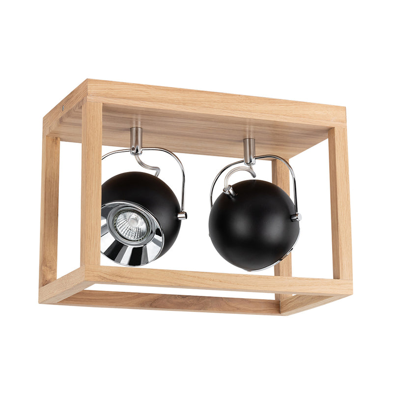 Roy Ceiling Lamp Incl.1xLED GU10 5W Oiled Oak/White