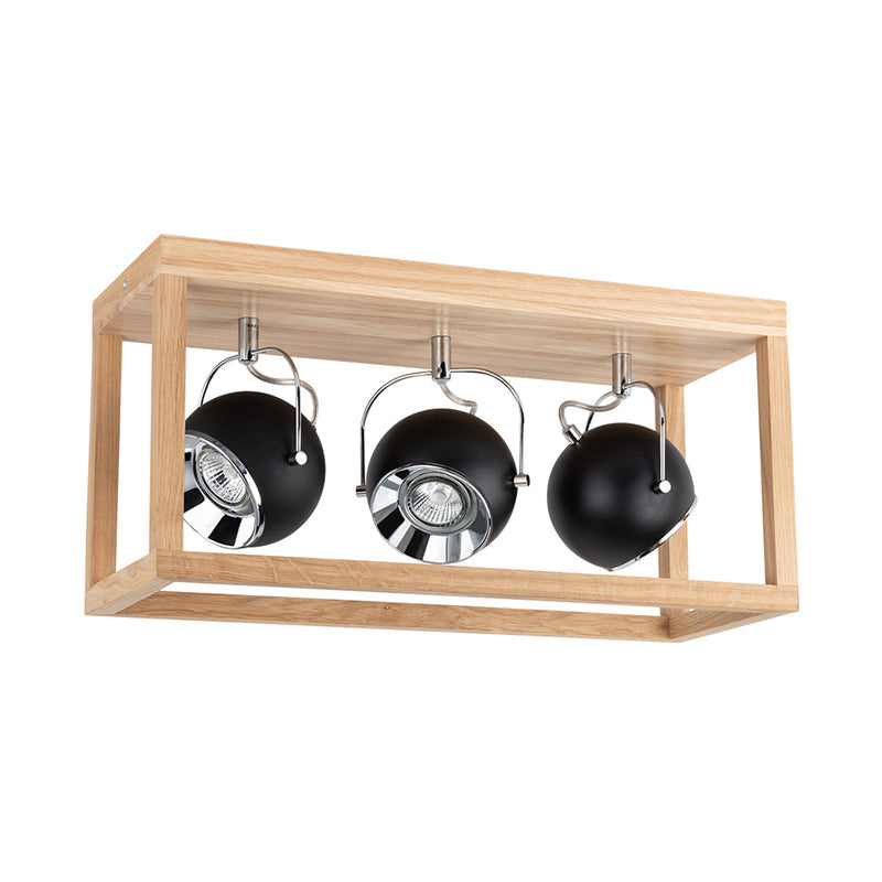 Roy Ceiling Lamp Incl.1xLED GU10 5W Oiled Oak/Satin