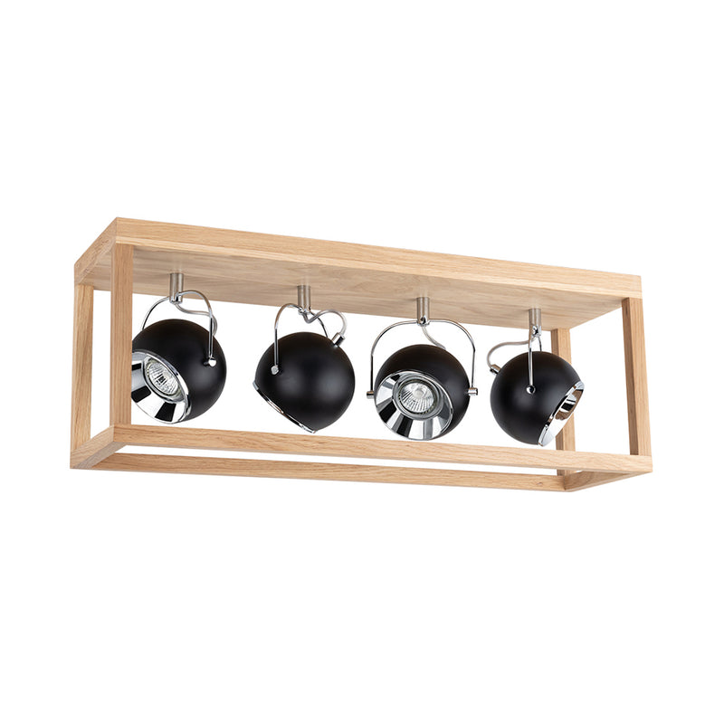 Roy Ceiling Lamp Incl.2xLED GU10 5W Oiled Oak/White