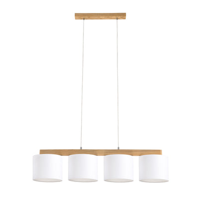 Aprillia Pendant Lamp 4xE27 Max.25W Oiled Oak/Transparent PVC/White