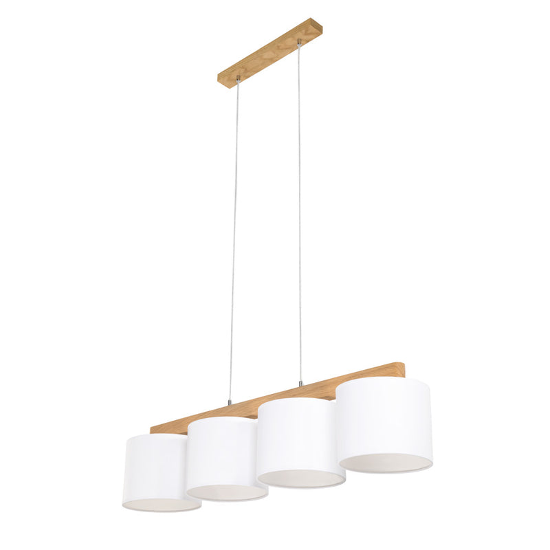 Aprillia Pendant Lamp 4xE27 Max.25W Oiled Oak/Transparent PVC/White