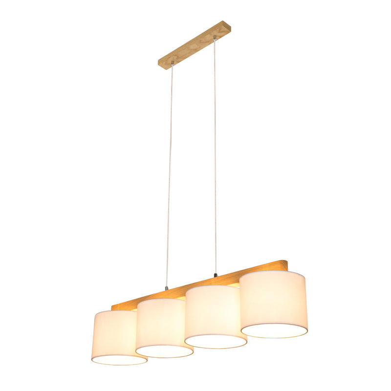 Aprillia Pendant Lamp 4xE27 Max.25W Oiled Oak/Transparent PVC/White