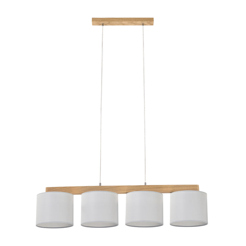 Aprillia Pendant Lamp 4xE27 max.25W Oiled Oak/Transparent PVC/Gray