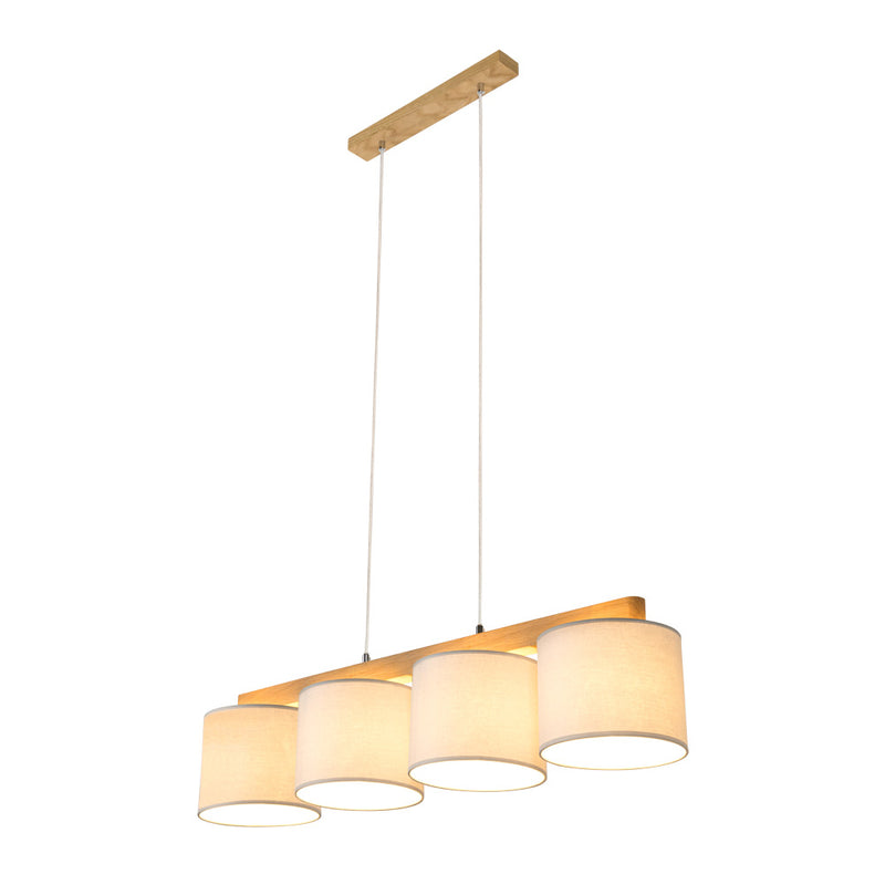 Aprillia Pendant Lamp 4xE27 Max.25W Oiled Oak/Transparent PVC/White