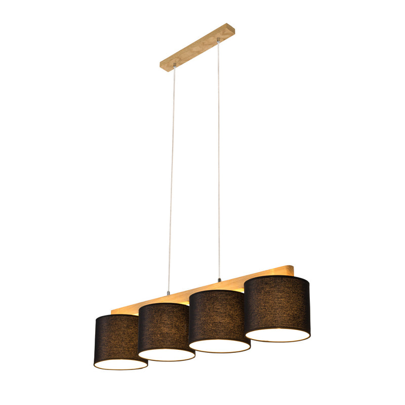 Aprillia Pendant Lamp 4xE27 Max.25W Oiled Oak/Transparent PVC/White