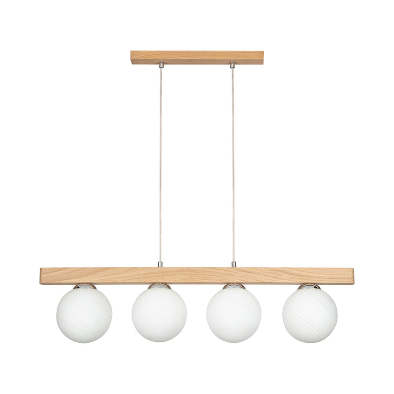 Galeo Pendant 4xE27 Max.60W Oiled Oak / Transparent PVC / White