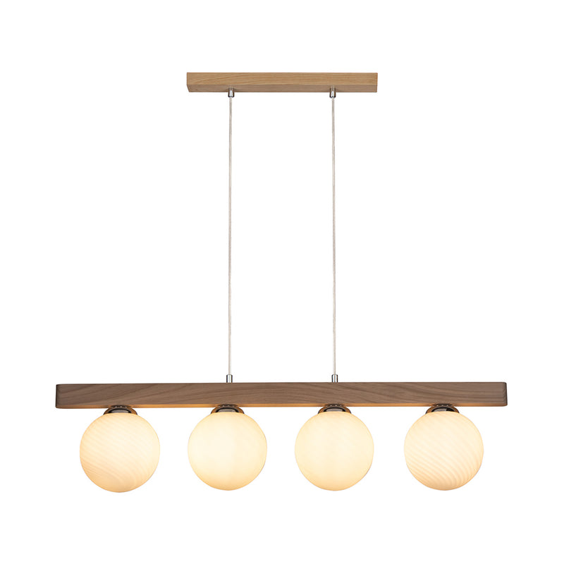 Galeo Pendant 4xE27 Max.60W Oiled Oak / Transparent PVC / White