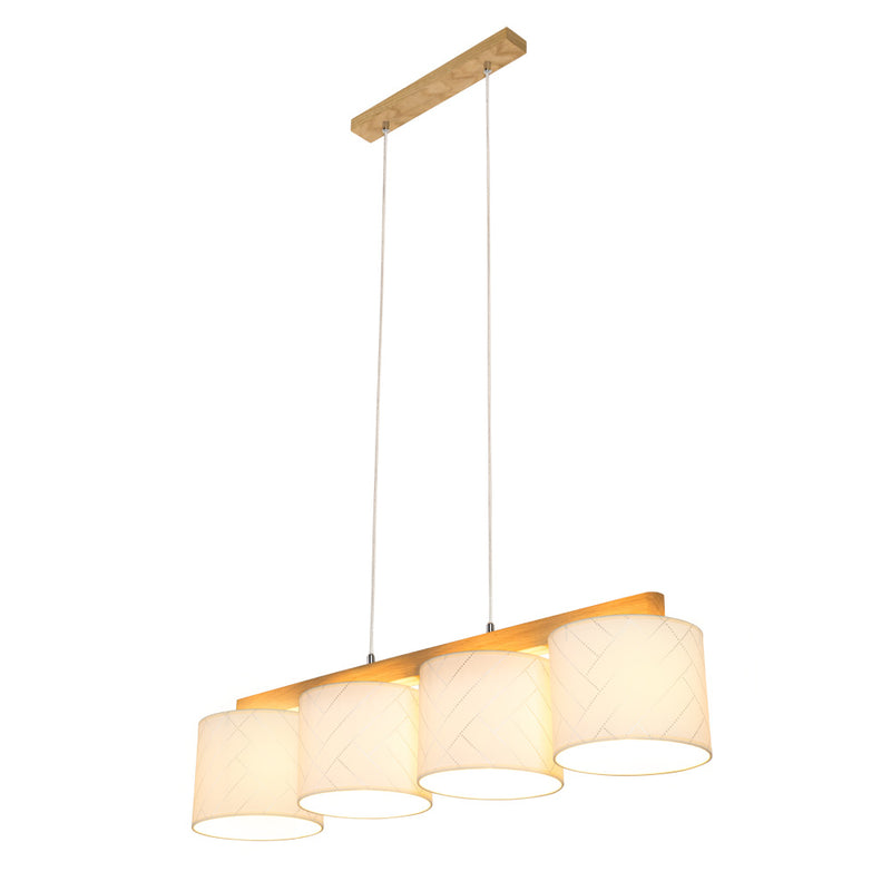 Punto Pendant Lamp 4xE27 Max.25W Oiled Oak/Transparent PVC/Multicolor