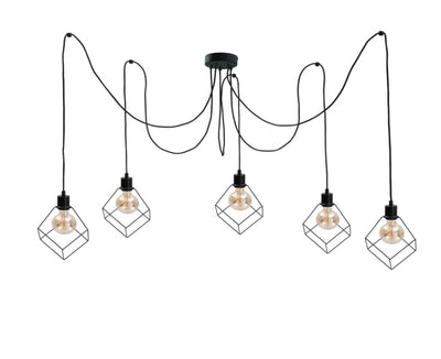Keter Lighting Ruben 5L pendants E27 H 180.0cm