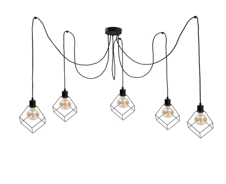 Keter Lighting Ruben 5L pendants E27 H 180.0cm