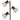 Floor lamp Globo Lighting Priska metal black E27 3L