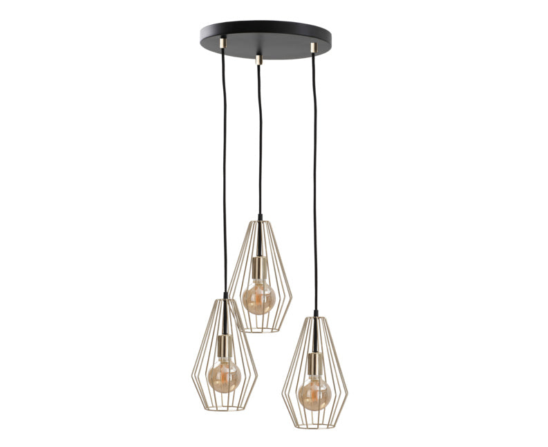 Keter Lighting Geo 3L pendant lamp E27 H 120.0cm