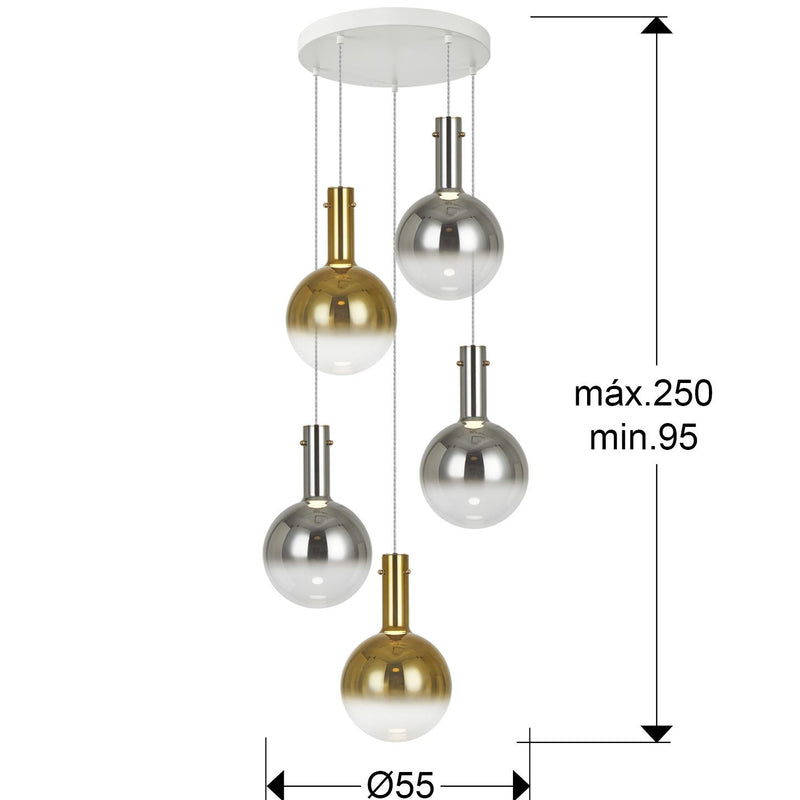 Schuller Matices 5L pendant lamp D 55cm