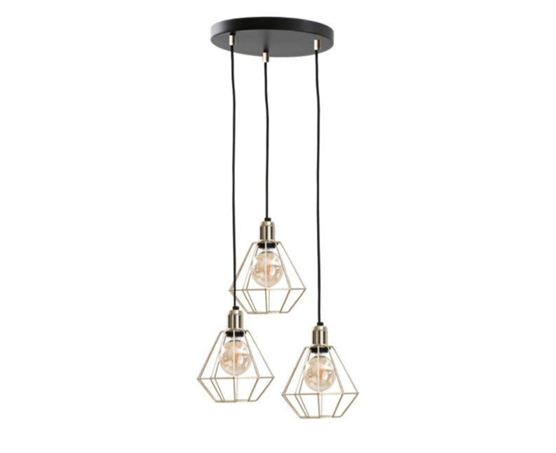 Keter Lighting Como 3L pendant lamp E27 H 120.0cm