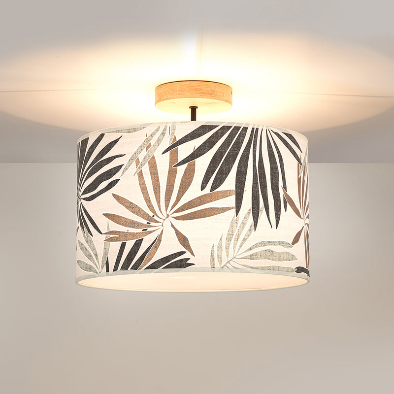 Hoja Ceiling Lamp 1xE27 Max.60W Oiled Oak/Black/Multicolor