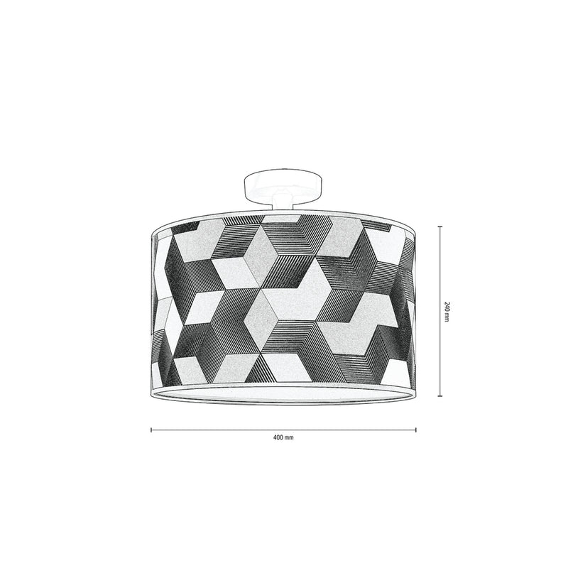 Espacio Ceiling Lamp 1xE27 Max.60W Black/Multicolor