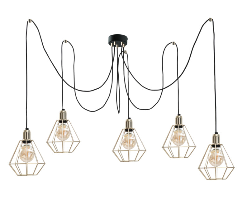 Keter Lighting Como 5L pendant lamp E27 H 180.0cm