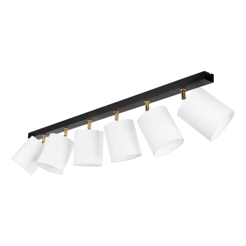 Aprillia Ceiling Lamp 6xE27 Max.25W Black/Gold/White