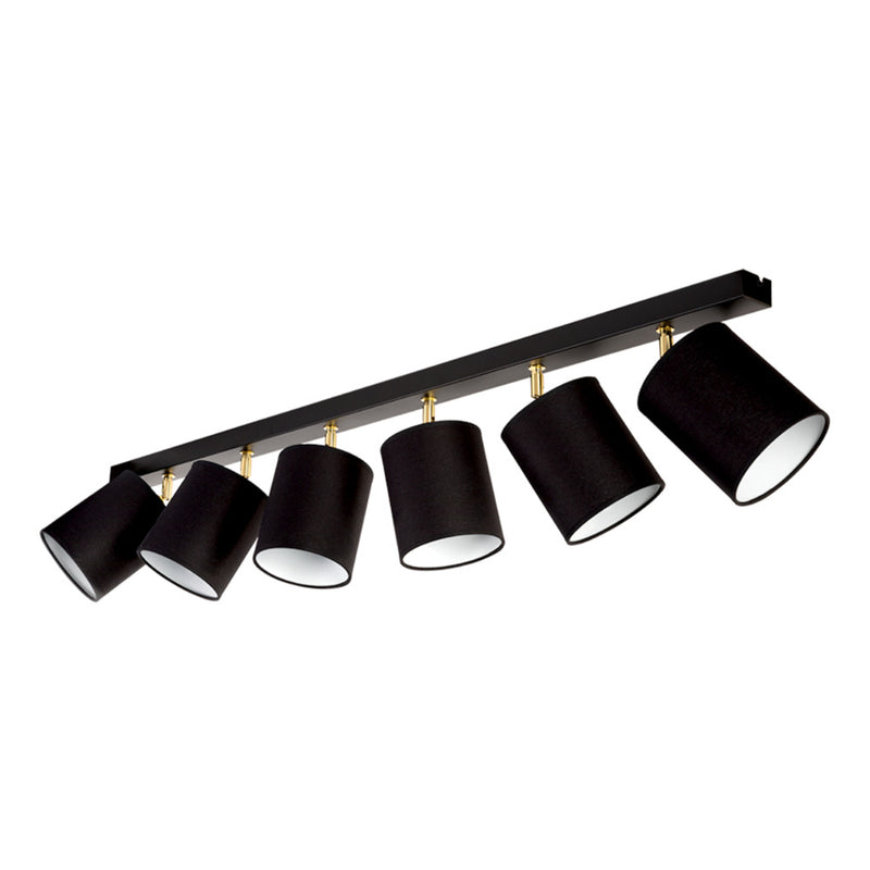 Aprillia Ceiling Lamp 6xE27 Max.25W Black/Gold/Black