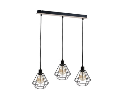 Keter Lighting Atwood 3L linear suspension pendant lamp E27 H 120.0cm
