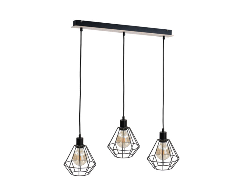 Keter Lighting Atwood 3L linear suspension pendant lamp E27 H 120.0cm