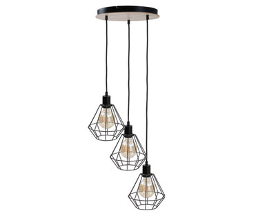 Keter Lighting Atwood 3L pendant lamp E27 H 120.0cm