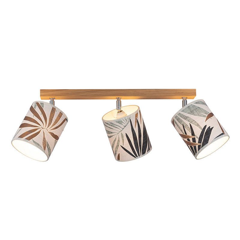 Hoja Ceiling Lamp 3xE27 Max.25W Oiled Oak/Multicolor