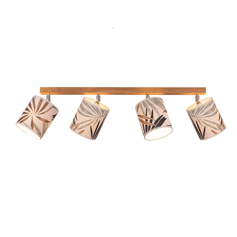 Hoja Ceiling Lamp 4xE27 Max.25W Oiled Oak/Multicolor